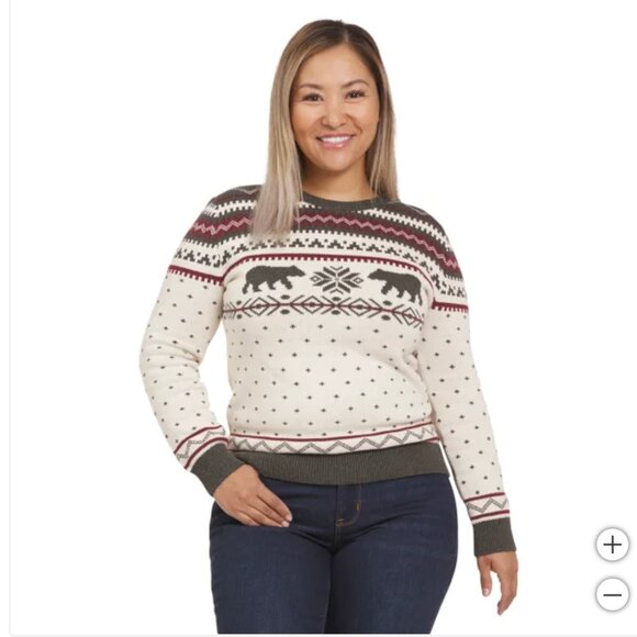 NWT Lands' End Ladies' Holiday Sweater XL - Picture 1 of 8